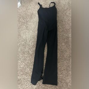 Aerie black flare jumpsuit
